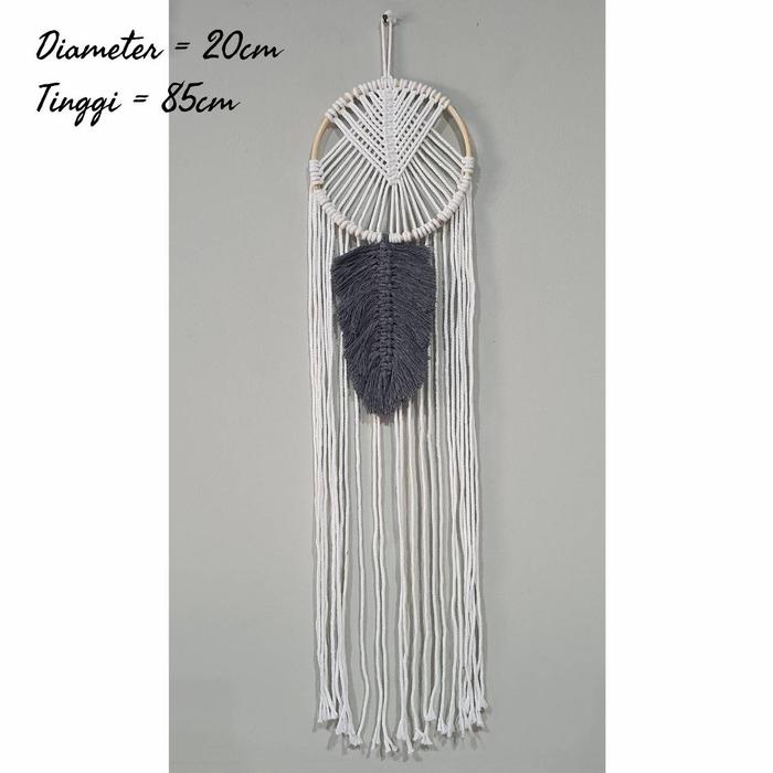 Gambar macrame dream cathcer wall decor home decor dekorasi hiasan dinding - 85x20cm dari Digital Screen Ink undefined Tokopedia