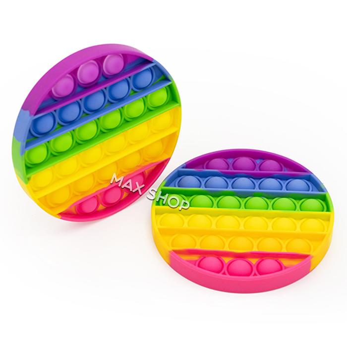 Gambar Fidget Push Bubble Pop It Rainbow Mainan Anak Tiktok Penghilang Stress - Bulat dari fio online undefined Tokopedia