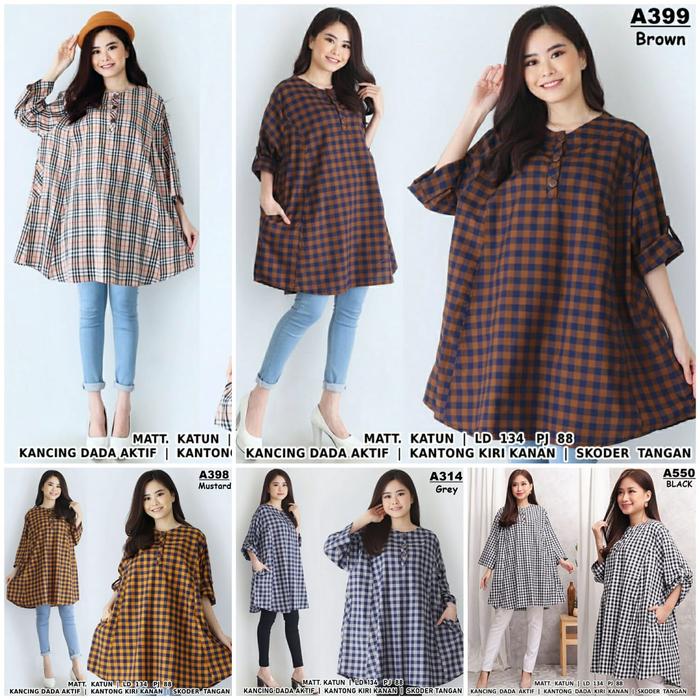 Gambar ATASAN BLOUSE WANITA JUMBO BIG SIZE 4XL LD 134 BISA BUAT IBU HAMIL dari Belle Butik undefined Tokopedia
