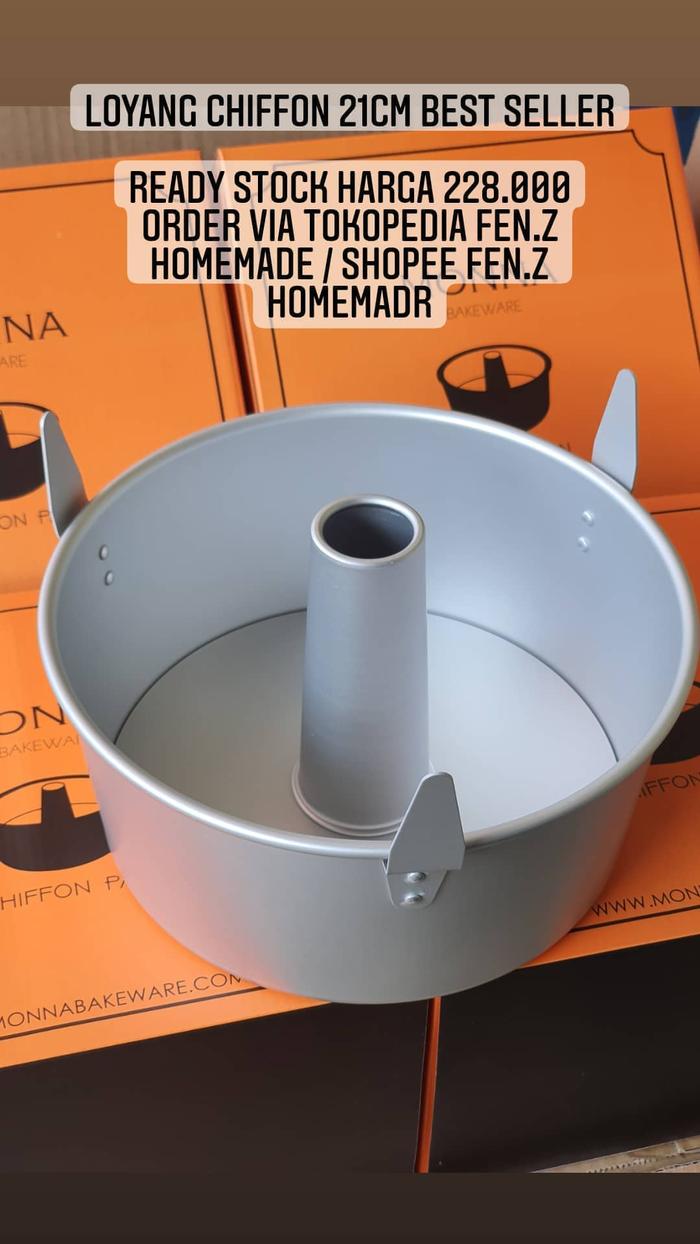 Gambar Loyang Chiffon Monnabakeware cetakan bolu chiffon - 21cm dari fen.z homemade undefined Tokopedia