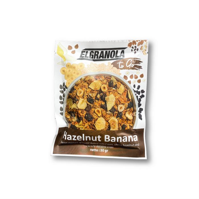 Gambar El granola 50 gr - Hazelnut Banana dari El Granola Healthy Snack Kota Tangerang Selatan Tokopedia