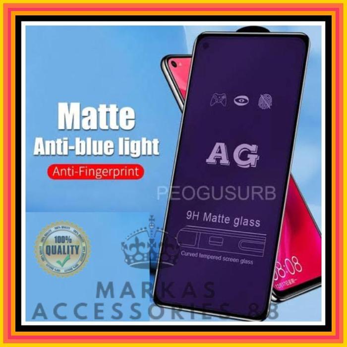 Gambar OPPO RENO 6 5G / RENO6 5G TEMPERED GLASS MATTE BLUE LIGHT FRAME SCREEN - MATTEBLUE FRAME dari Markas acc 88 undefined Tokopedia