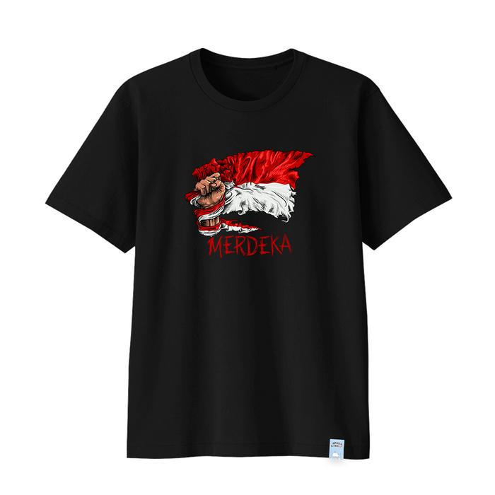 Gambar Baju Kaos Remaja INDONESIA Kemerdekaan Lengan Pendek Bahan Cotton - 487 Hitam, 5XL  Bigsize dari Kaosnama undefined Tokopedia