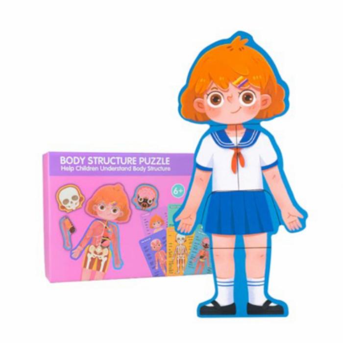 Gambar mainan edukasi body structure puzzle untuk mengenal organ dalam tubuh - Girl dari elccforkids undefined Tokopedia