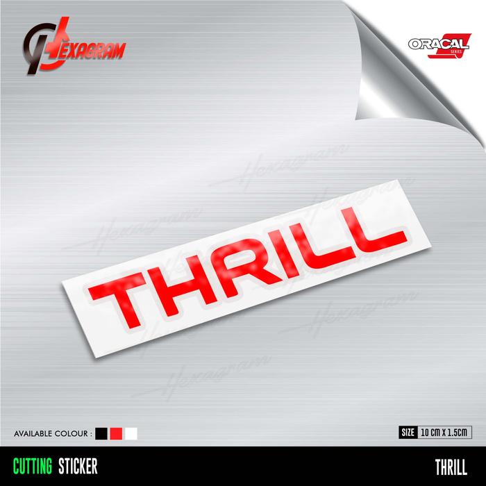 Gambar Cutting Sticker Sepeda THRILL Logo | Stiker Sepeda Logo THRILL | THRIL - Merah dari Hexagram Stiker undefined Tokopedia