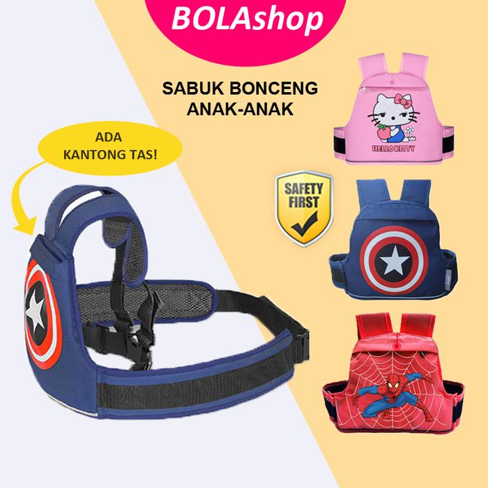 Gambar Sabuk Boncengan Anak / Sabuk Bonceng Motor Anak Depan dan Belakang - Sabuk Captain dari BBOLA undefined Tokopedia