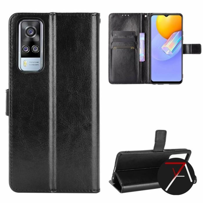 Gambar Vivo Y53s 4G Flip Wallet Dompet Kulit Leather Cover Case Casing Kartu - Hitam dari 17 Agustus Case undefined Tokopedia