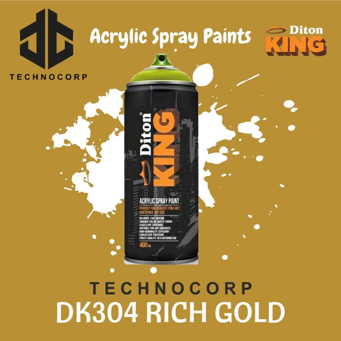 Gambar Cat Semprot DITON KING DK 304 RICH GOLD / GRAFFITI PAINT DOFF 400ml dari TECHNOCORPP undefined Tokopedia
