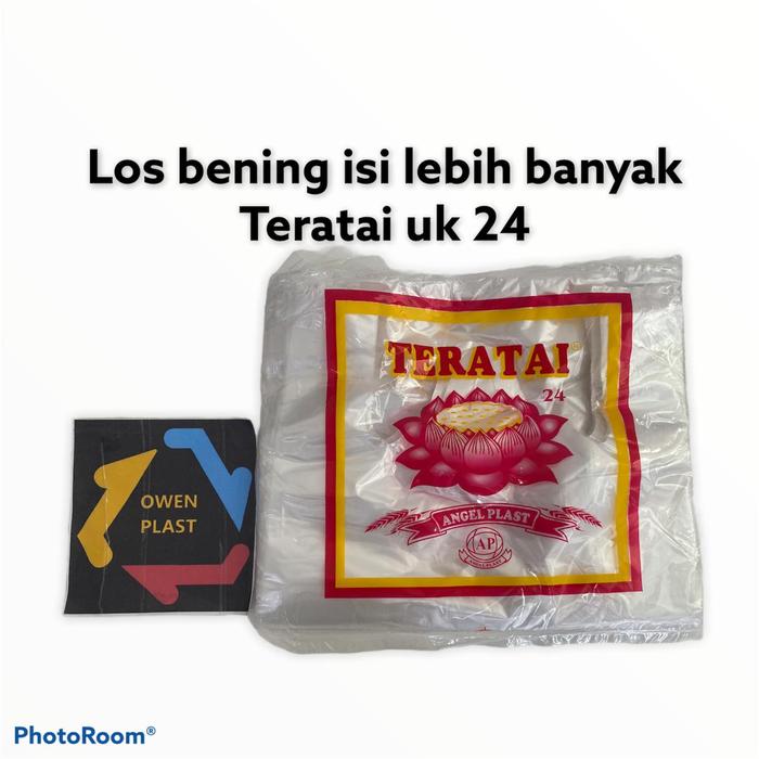 Gambar KANTONG PLASTIK KRESEK BENING LOS TERATAI @270GR 1 BALL 100 PAK - UK 24 dari Owenplast undefined Tokopedia