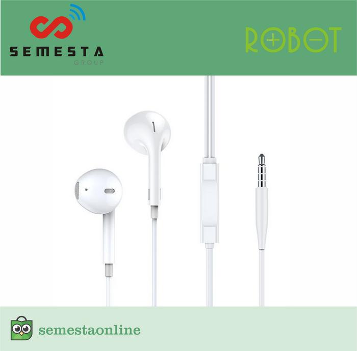 Gambar EARPHONE ROBOT RE10 - Putih dari semestaonline undefined Tokopedia