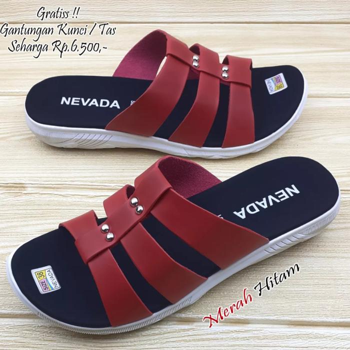 Gambar SANDAL JEPIT NEVADA WOMEN / SANDAL NEVADA JEPIT CEWE - Merah-Hitam, 37 dari Victory Shoes Tokopedia undefined Tokopedia