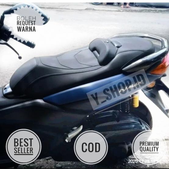 Gambar Kulit Jok Modifikasi NMAX OLD,NMAX 2020 Aksesoris Motor - Full Hitam, nmax new dari yshop.id accessories undefined Tokopedia