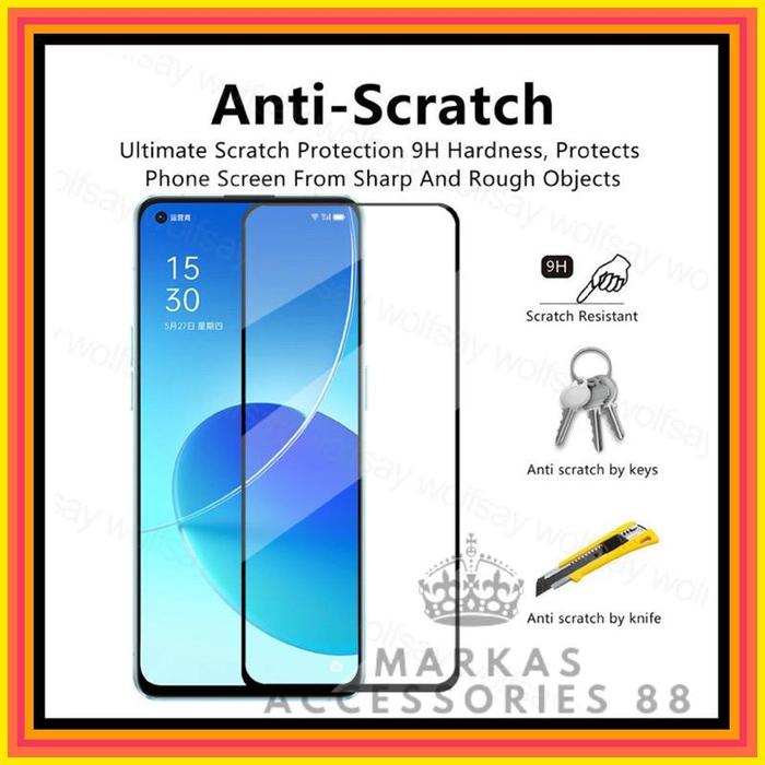 Gambar OPPO RENO 3 PRO / RENO3 PRO TEMPERED GLASS FULL FRAME SCREEN GUARD 9H - RENO 3 PRO, Clear Lis Black dari Markas acc 88 undefined Tokopedia