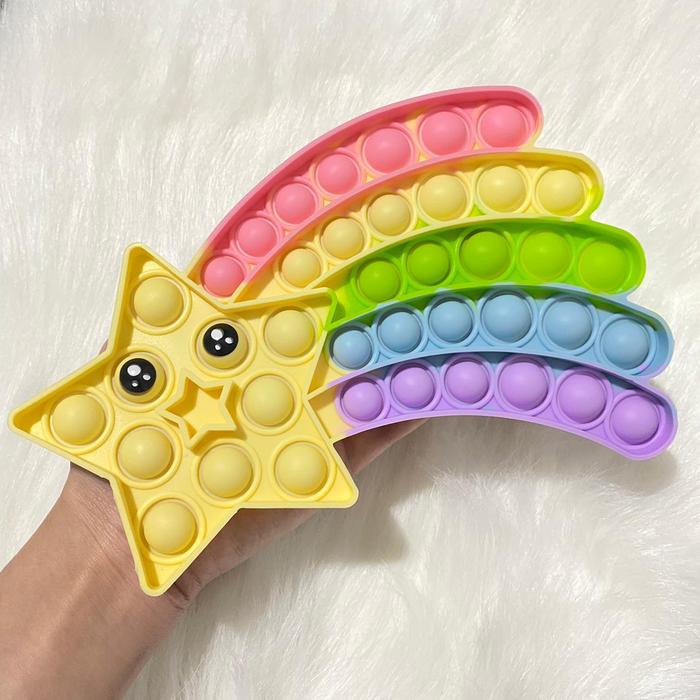 Gambar POP IT PASTEL UNICORN / popits bintang lucu meteor murah rainbow - Lolipop Premium dari Clover Lynn Store undefined 4 Tokopedia