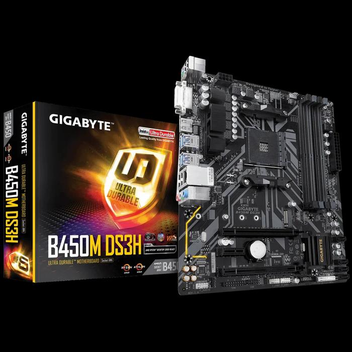 Motherboard Gigabyte B450m Ds3h Amd Ryzen Support Ddr4