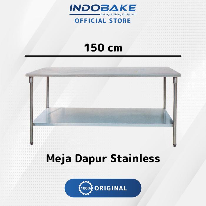 Gambar Meja Kerja Indobake - Work Table Kitchen Stainless Steel Meja Dapur - Size 150cm dari INDOBAKE undefined Tokopedia