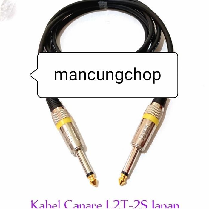 Gambar Kabel Gitar/Mic Canare L2T2S Jack Akai 6.5mm to 6.5 mm mono male - 5 Meter dari MancungChop undefined Tokopedia