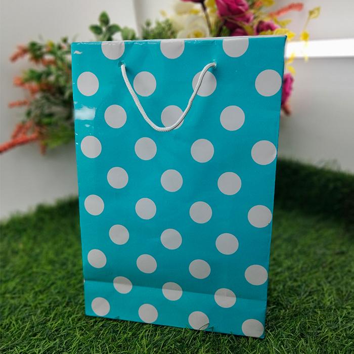 Gambar Tas Kertas Laminasi Polkadot Warna Belanja Kado Souvenir 17 x 7 x 25 - Biru dari Rahmah Tas Kertas dan Kemasan undefined Tokopedia