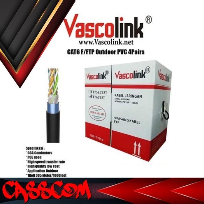 Gambar Kabel LAN VascoLink FTP Outdoor CAT 6 Meteran STRAIGHT3 - 150 Meter dari CassCom undefined Tokopedia