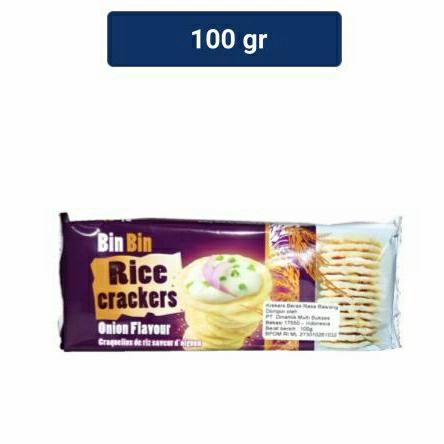 Gambar BIN BIN Rice Crackers Onion Flavor 100gr dari Coffee92_Market undefined Tokopedia