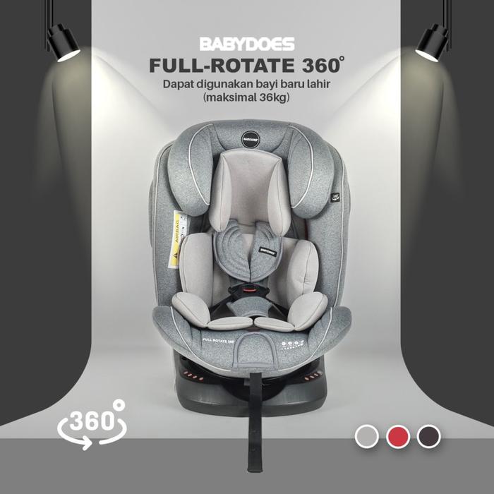 Gambar Babydoes Carseat Full Rotate Isofix / Kursi Mobil Car Seat Anak Bayi - Grey dari Baby Galore undefined Tokopedia