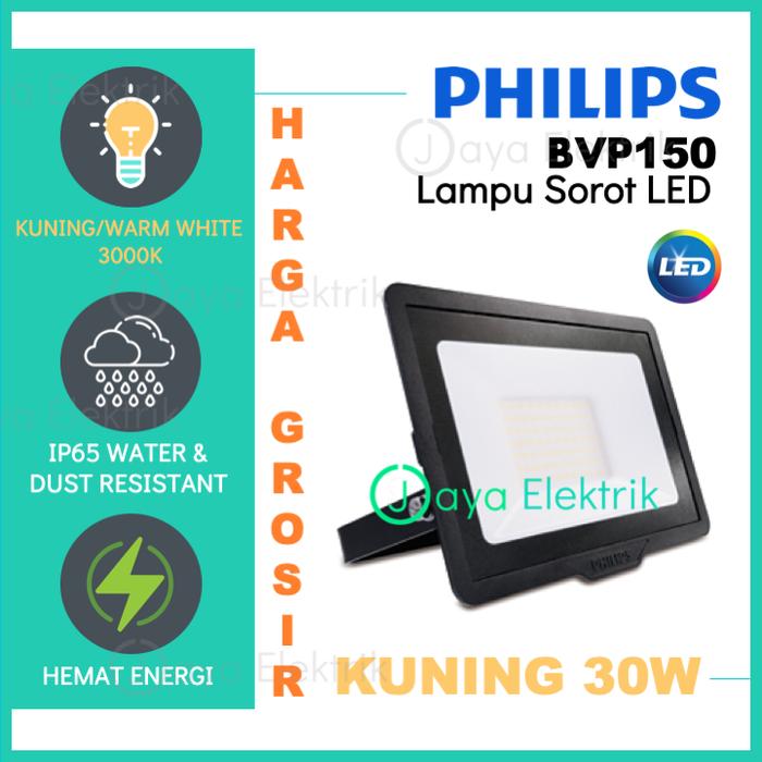Gambar Lampu Sorot / Flood Light LED Philips BVP150 30Watt 30W Kuning (3000K) dari Jaya Elektrik Sby undefined Tokopedia