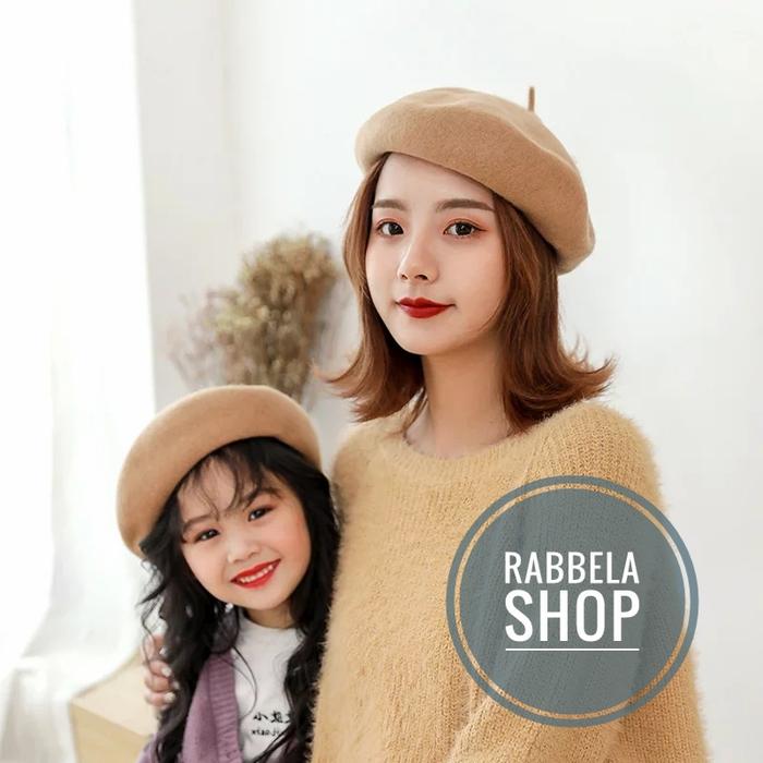 Gambar Topi baret wanita clasik widen sun hat - KHAKI dari RABELLA COLLECTION undefined Tokopedia