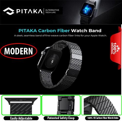 Jual PITAKA Carbon Fiber Watch Band MODERN Apple Watch Series 6/SE/5/4 - 40  MM - Jakarta Barat - Primary Original | Tokopedia