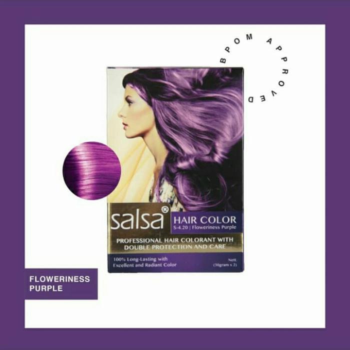 Gambar Salsa Pigmented Hair Color. Pewarna Rambut. Cat Rambut. Salsa Color - Flowerin Purple dari WorldWideSanitary undefined Tokopedia