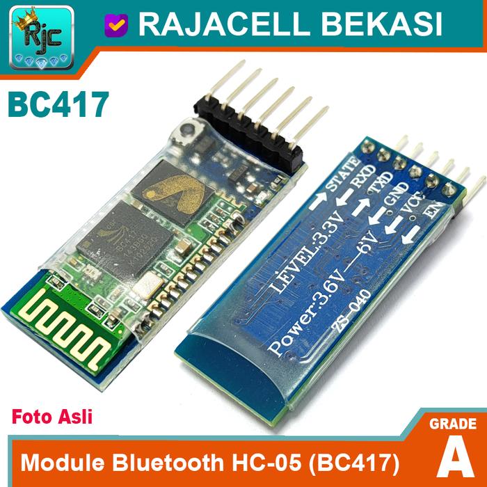 Gambar HC05 HC-05 Serial Bluetooth Module 6 pin with Anti Reverse - Grade A (BC417) dari Rajacell Bekasi undefined Tokopedia