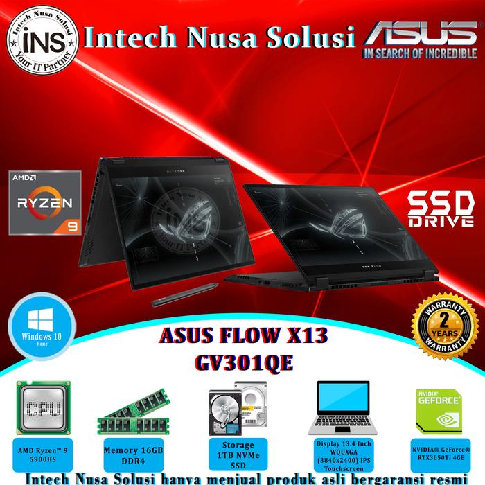 Jual ASUS FLOW X13 GV301QE Ryzen 5900HS 16GB 1TB SSD VGA