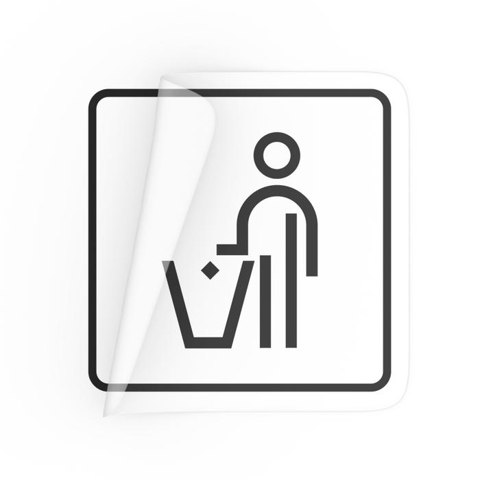 Gambar Sign Buang Sampah Pada Tempatnya Sticker Pintu Kaca - INPI HOUSE - Hitam dari INPI House undefined Tokopedia