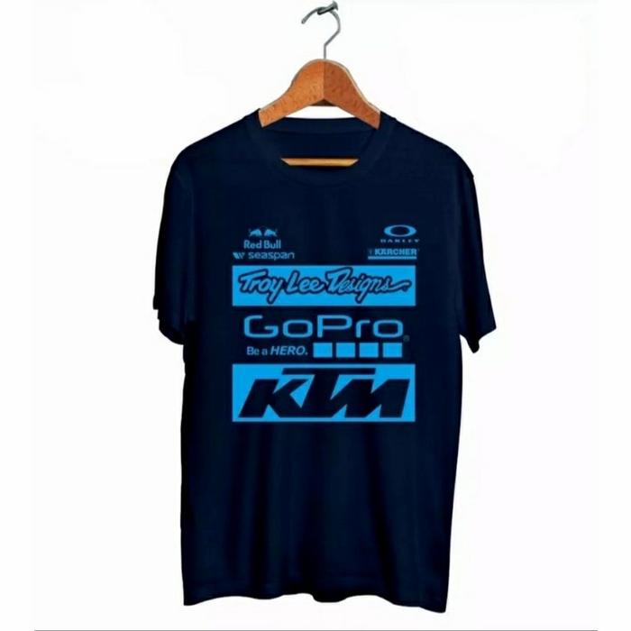 Gambar Baju T-shirt Kaos Racing TroyLee Designs GoPro KTM Red bull l kaos oto - Navy, S dari ris.r_07.cloth undefined Tokopedia