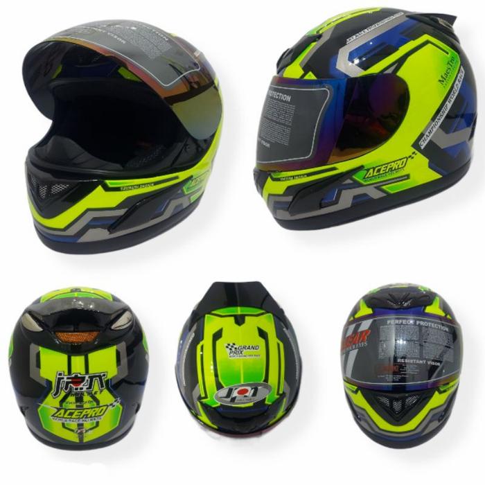 Gambar helm full face Murah Keren JPN Motif - Accepro dari SNDR Shop_NEW undefined Tokopedia