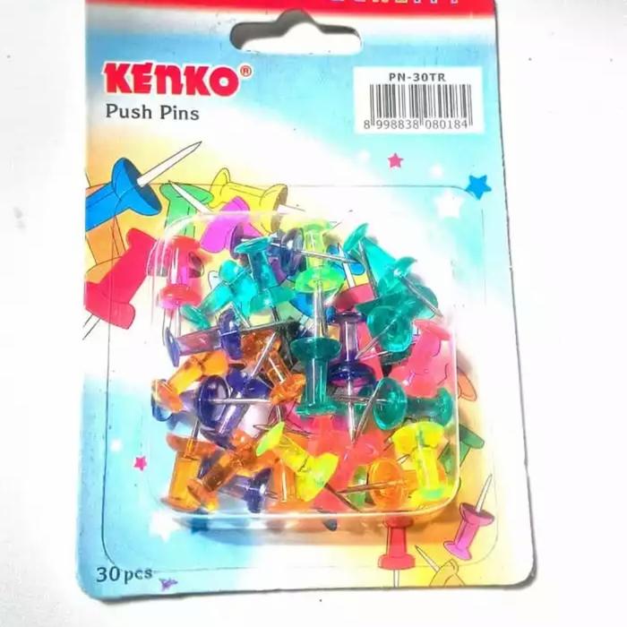 Gambar KENKO STATIONERY Push Pin Pn-30Tr Transparant dari CELESTINE SUMBER REJEKI undefined Tokopedia