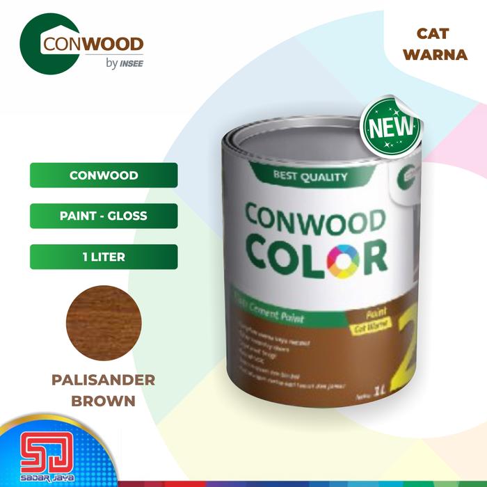 Gambar Conwood Color Warna Kayu Glossy 1 Liter Cat Lisplang Fiber Cement GRC - Palisander Glos dari Sadar Jaya Maju undefined Tokopedia