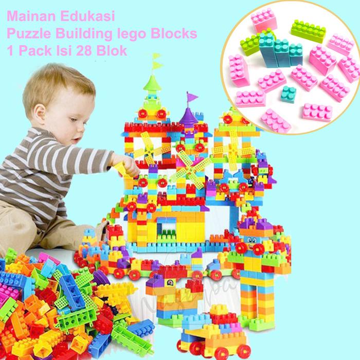 Gambar MAINAN LEGO BLOCK 28 PCS BUILDING BLOCK MAINAN EDUKASI dari WASERBAA MEDAN undefined Tokopedia