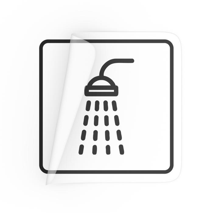 Shower Sign Sticker Jual shower area sign sticker - stiker - shower - dinding - toilet ...