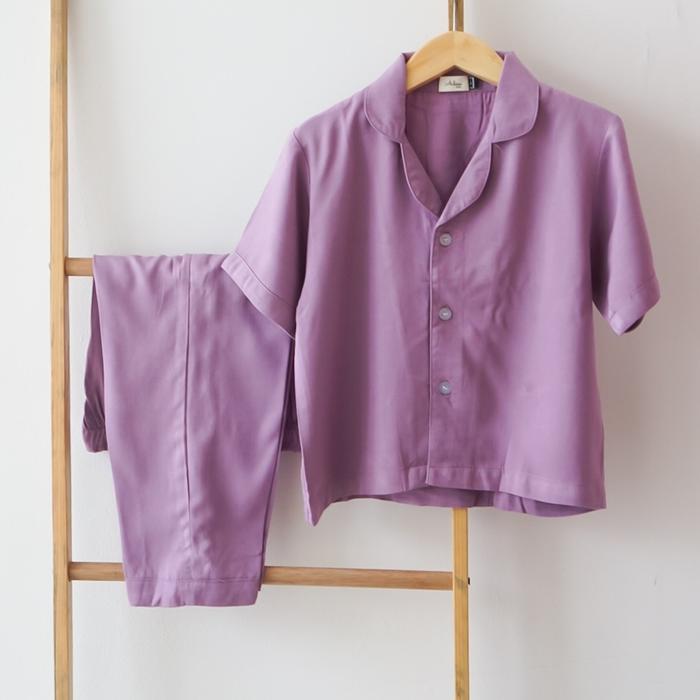 Gambar Aubree | Basic Pajamas Long Pants/Baju tidur anak - Lilac, S dari Aubree Kids undefined Tokopedia