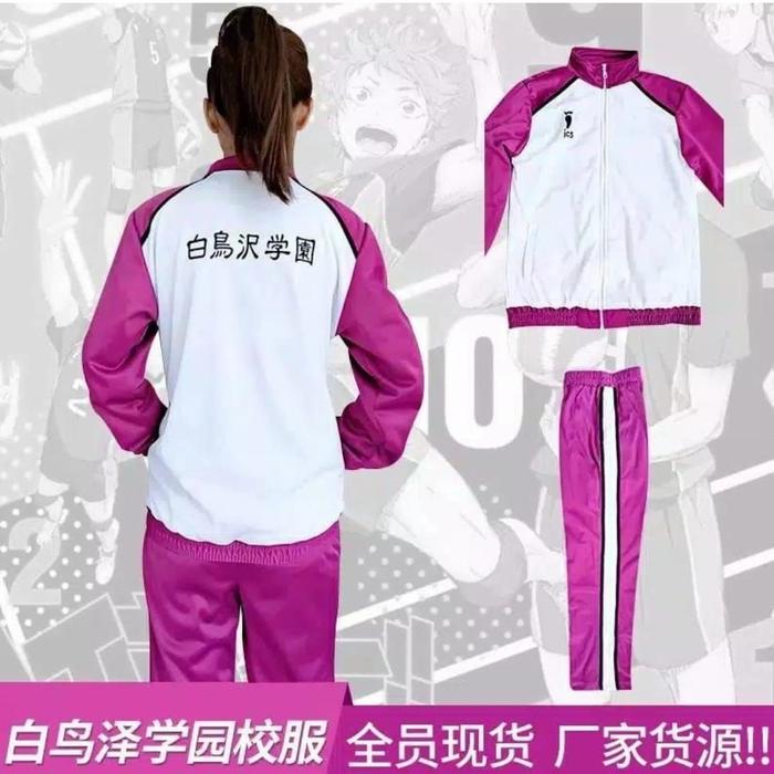 Gambar Jaket haikyuu Ics Shiratorizawa Zipper - Putih, XL dari Rahmani13 undefined Tokopedia