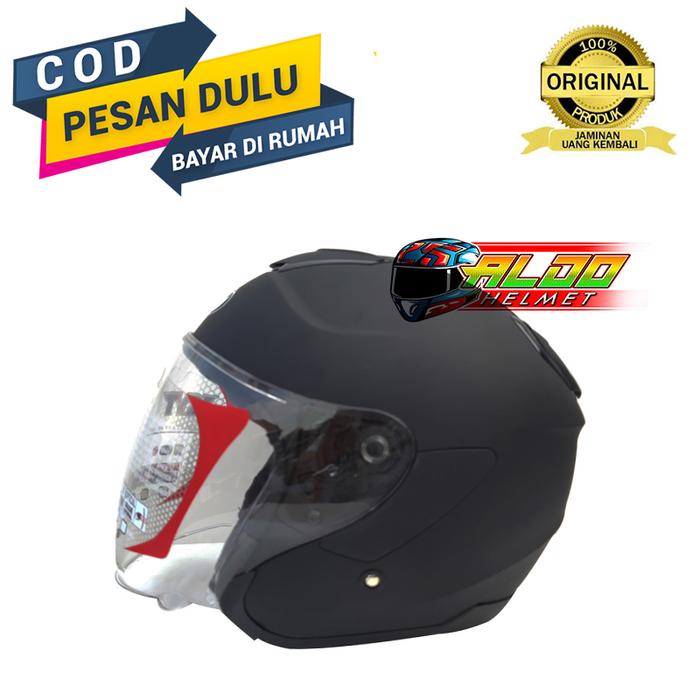 Gambar KYT KYOTO SOLID BLACK DOFF ORIGINAL HELM SNI TERMURAH - L dari aldohelm2 undefined Tokopedia