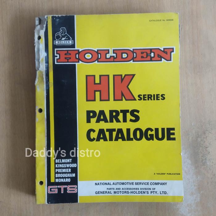 Jual ORIGINAL Buku Parts Catalogue mobil HOLDEN HK series ori lawas jadul -  Kota Tangerang - Daddy's Distro | Tokopedia