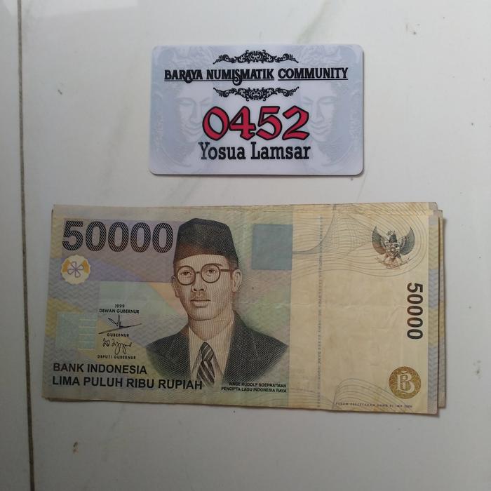 Gambar UANG 50 RIBU WAGE RUDOLF SOEPRATMAN dari Toko Buku Guru Bangsa undefined Tokopedia