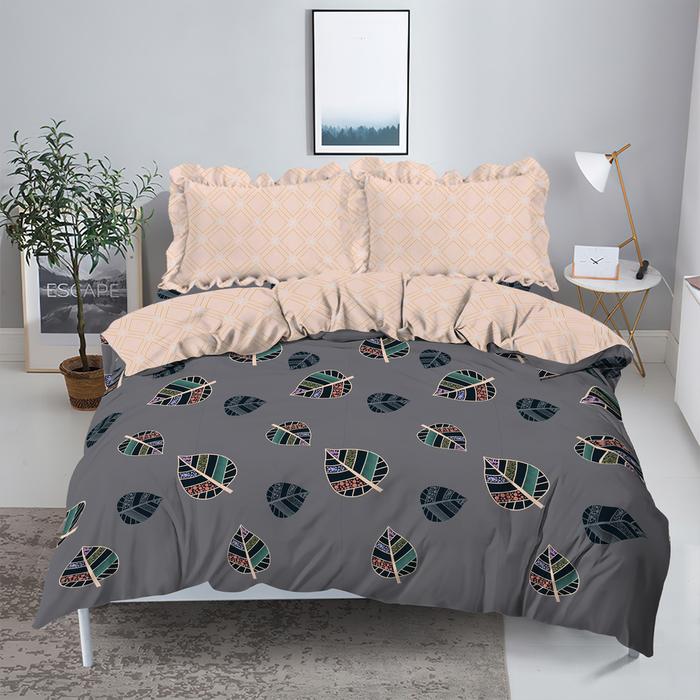 Gambar Bed Cover satu set 180 King Minimalis Kintakun Dluxe Kirana Microfiber 39cm Sarung Bantal Guling Murah [KAMAR RUMAHKU] - Mahika dari Kamar Rumahku undefined Tokopedia