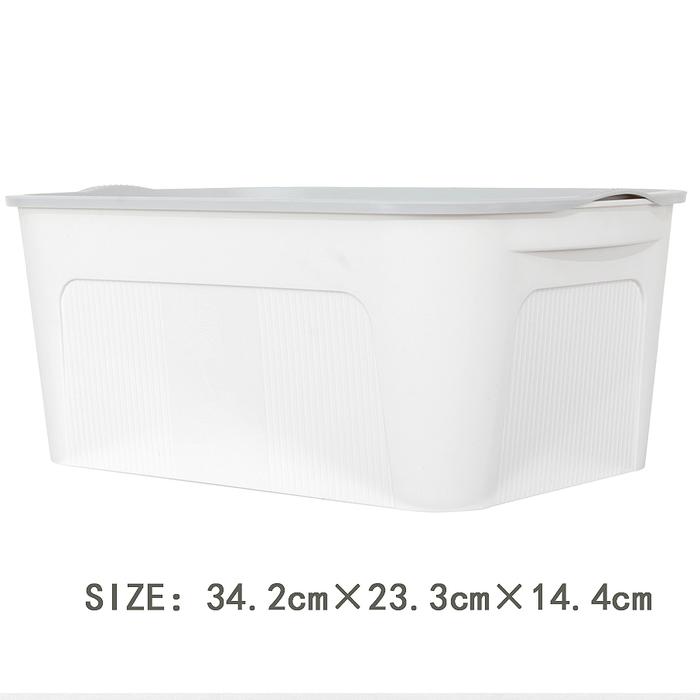 Gambar MINISO Kotak Penyimpanan Storage Box Container Organizer Tempat Baju - Putih, L dari minisoshopid undefined Tokopedia