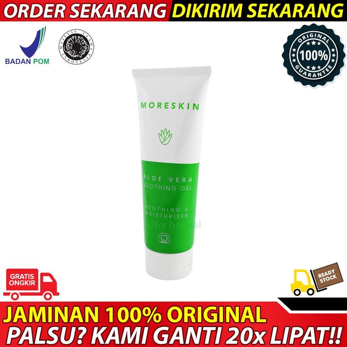 Gambar Pelembab Wajah MORESKIN ALOEVERA SOOTHING GELL Kemasan 100 ml ORIGINAL dari Lacoco Crystal X Nasa undefined Tokopedia
