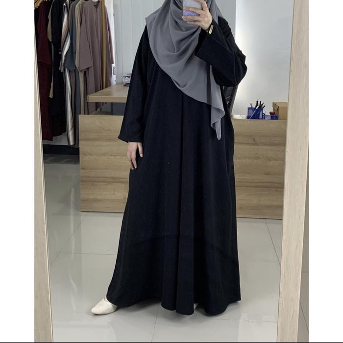 Gambar ABAYA BASIC FARRASI / GAMIS PREMIUM / GAMIS DRESS ABAYA - Hitam, L dari Gerai Aulia undefined Tokopedia