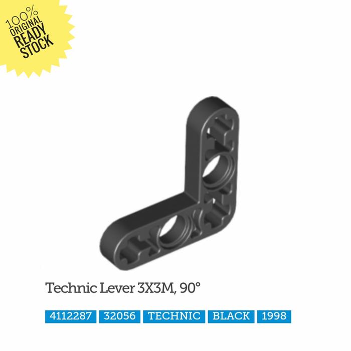 Gambar Lego Part 32056 Technic, Liftarm 3 x 3 L-Shape Thin - Hitam dari Lil-McBrick undefined Tokopedia