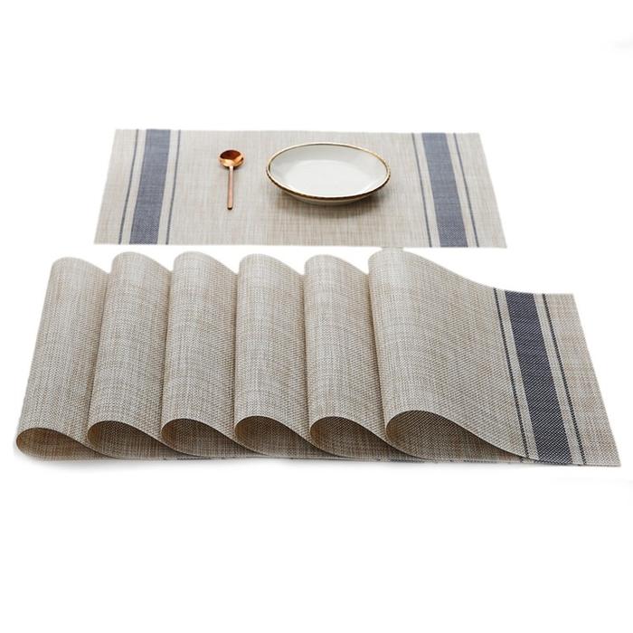 Gambar Placemat / Tatakan Piring Alas Makan - Navy 6pcs dari Home Decor Zega undefined Tokopedia