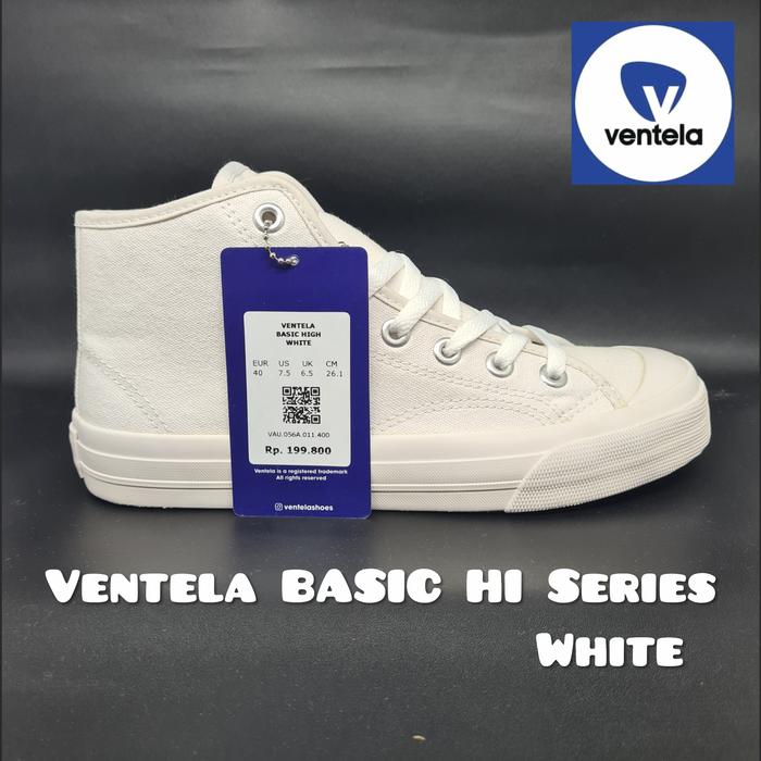 Gambar Sepatu VENTELA BASIC HIGH Series (Original) - White, 39 dari SHOE N SLIPPER Tokopedia undefined Tokopedia